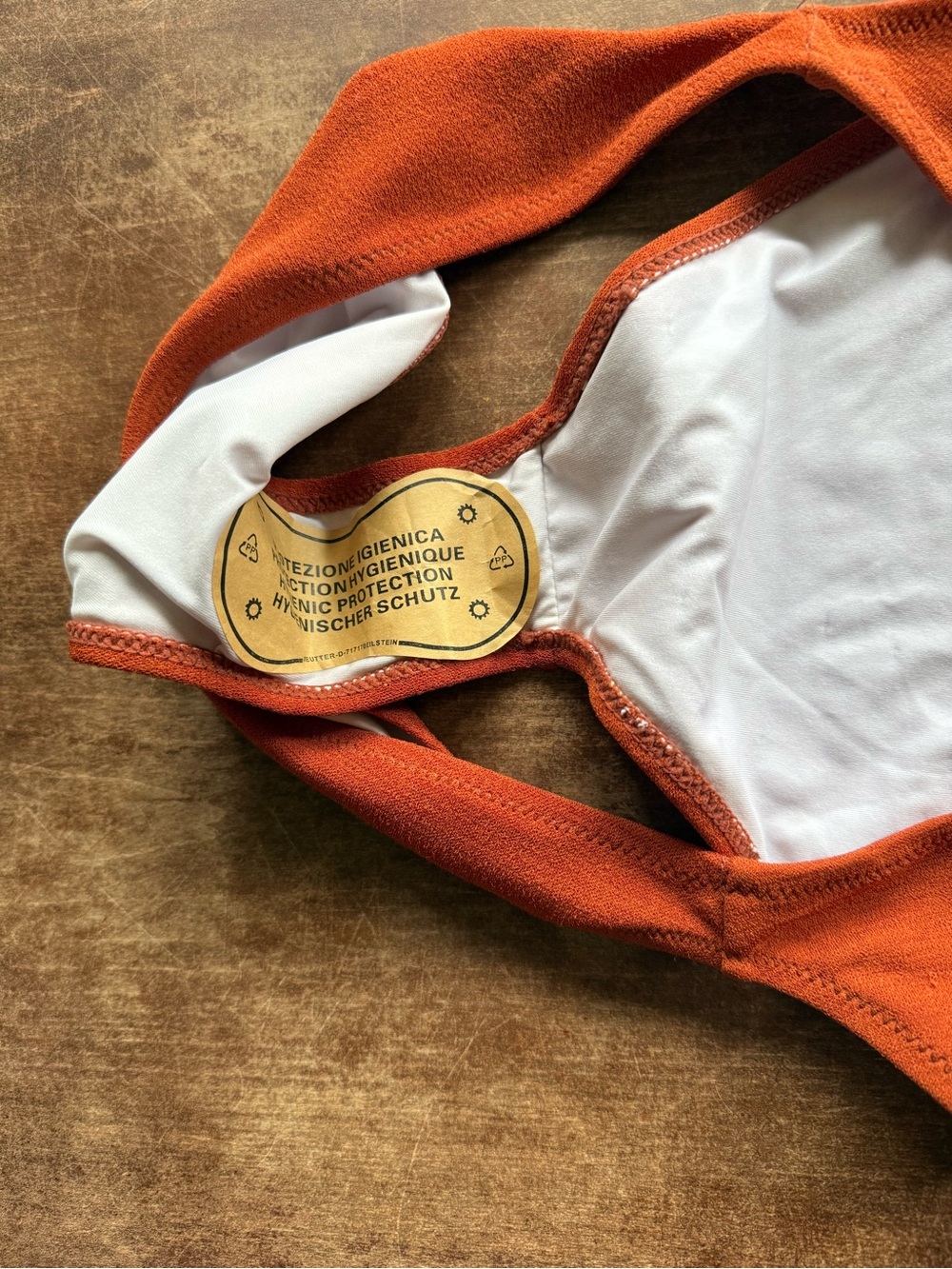 Cupshe Rust Orange Ruffle Halter Bikini Set - Picture 3 of 8